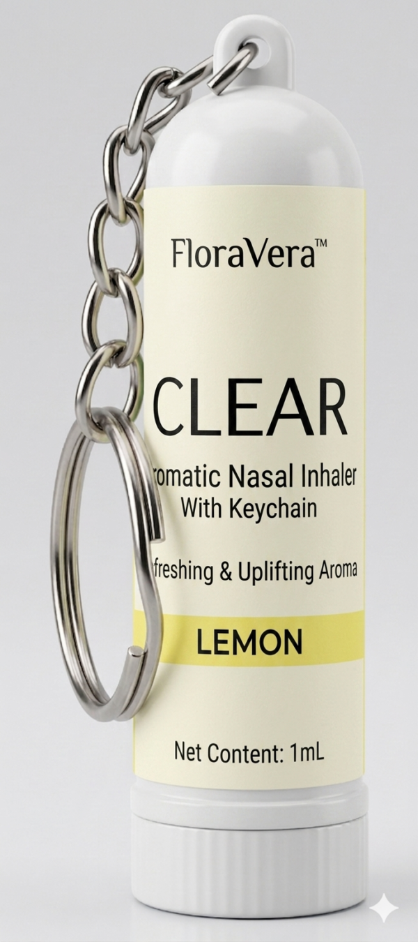 Lemon Inhaler FloraVera™ CLEAR Lemon Aromatic Nasal Inhaler