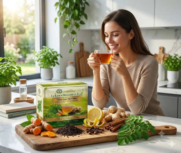 Golden Wellness Tea Image 2 FloraVera™ Golden Wellness Tea with Black Tea