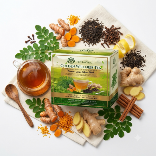 Golden Wellness Tea Image 3 FloraVera™ Golden Wellness Tea with Black Tea